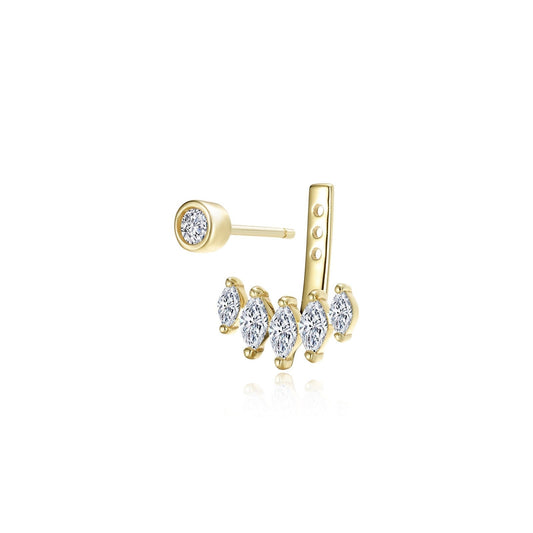 The Marquise Crown Ear Jacket Earrings