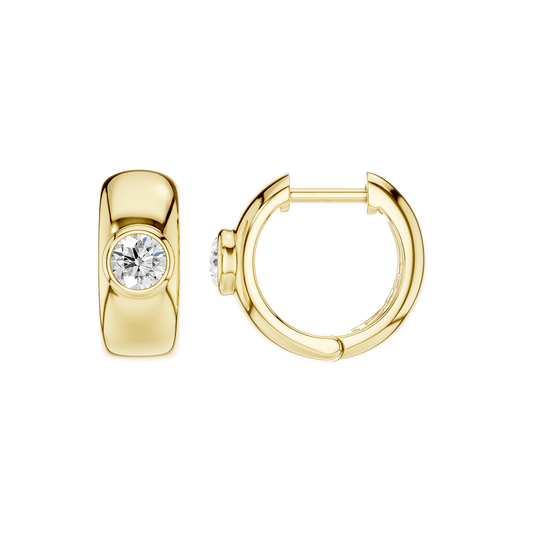 Bezel-set Huggies EG00041-4Y