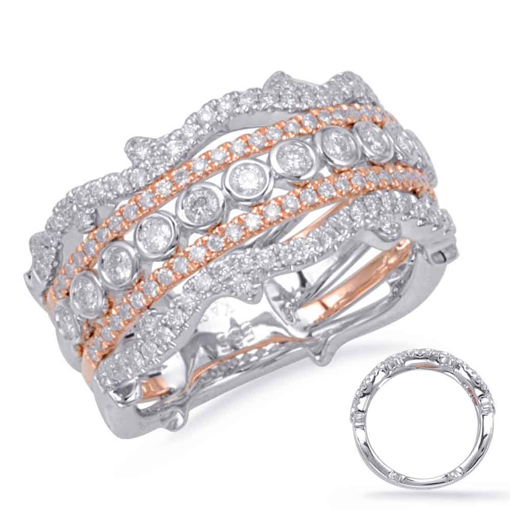 ELIE AZZI 0.72 ctw. ROSE & WHITE GOLD MATCHING BAND EN7842-BRW