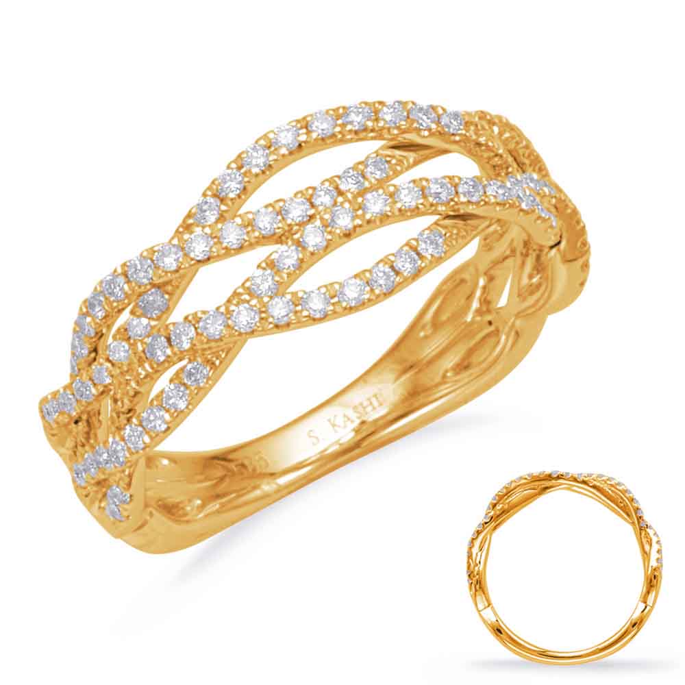 ELIE AZZI 0.44 ctw. YELLOW GOLD MATCHING BAND EN8130-BYG