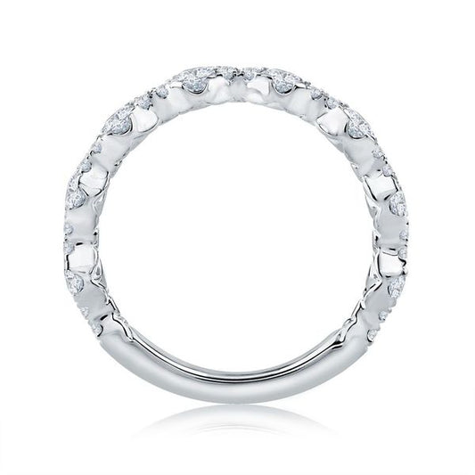 A.Jaffe Wedding Bands Floating Bubble Diamond Wedding Band with Quilted Interior MR2303Q/73