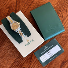 Rolex Datejust 26MM Champagne Dial Yellow Gold Fluted Bezel Two Tone Watch 6917