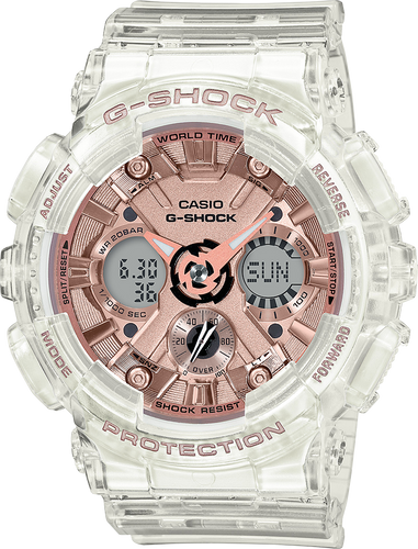 G-Shock GMAS120SR-7A Rose Gold Transparent