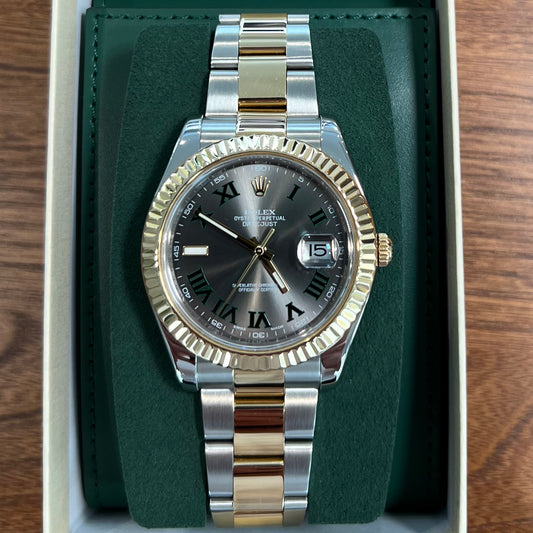 Rolex Datejust II 41 "Wimbledon" | Oystersteel & 18K Yellow Gold | Ref. 116333 | Complete Set