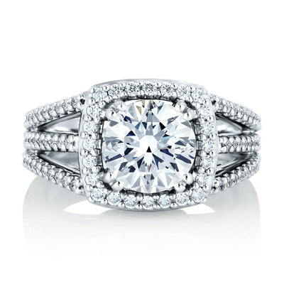 A.Jaffe Engagement Rings Show Stopper Halo Engagement Ring MES256/64