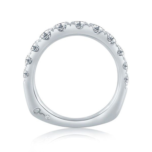 A.Jaffe Wedding Bands Large Melee Graduating Diamond Half Circle Wedding Band MRS870/117