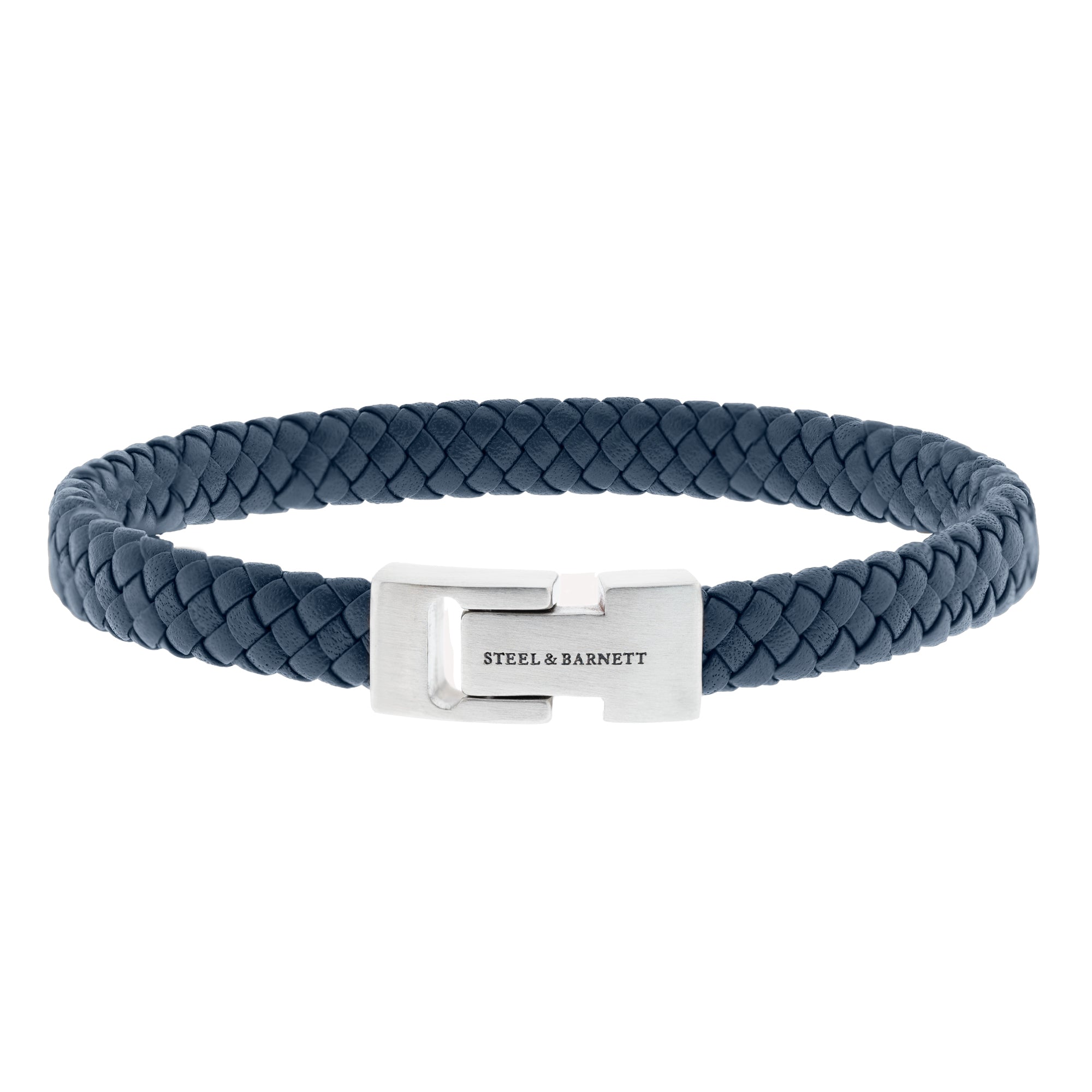 STEEL & BARNETT Leather Bracelet Archie Jeans Blue LBA-004-45E60U-S