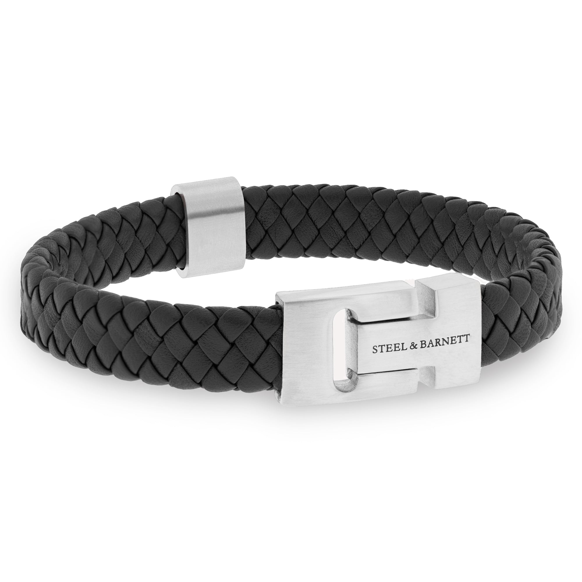 STEEL & BARNETT Harrison Nappa Leather Bracelet Black LBH/001S