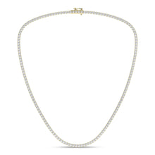 4-Prong Straight-Line Tennis Necklace (Round) LNC01022-4Y