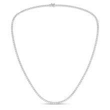 4-Prong Straight-Line Tennis Necklace (Round) LNC01709-4W