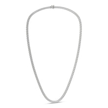 4-Prong Straight-Line Tennis Necklace (Round) LNC01709-4W