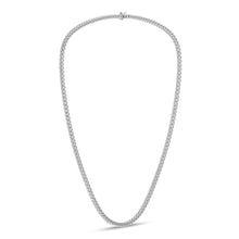 4-Prong Straight-Line Tennis Necklace (Round) LNC01709-4W