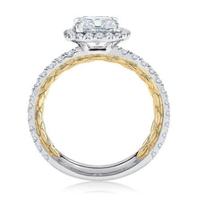 A.Jaffe Engagement Rings Classic Two Tone Halo Round Cut Diamond Engagement Ring MECRD2332Q/147
