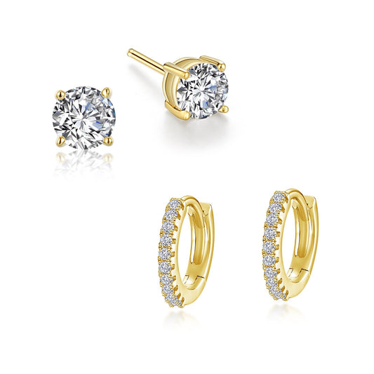 Huggies and Solitaire Earrings Special