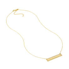 Engravable Bar Necklace with 1/4tcw Diamond Border