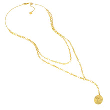 Two-Stranded Fluted Pendant Choker Necklace