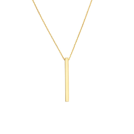 Engravable Cube Adjustable Necklace in Sterling Silver