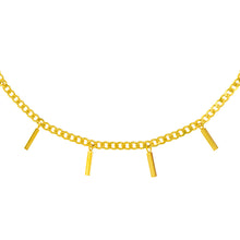 Bar Dangles on Open Curb Chain Anklet