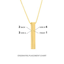 Men's Engravable 3D Bar Necklace