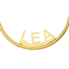 Revolve Block Nameplate Hoop Earrings