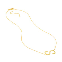 Sideways Block Initial Necklace