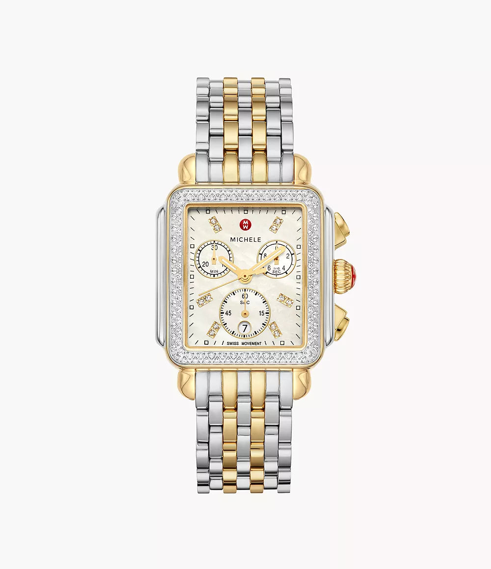 Deco Two-Tone 18k Gold Diamond Watch
 MWW06A000776