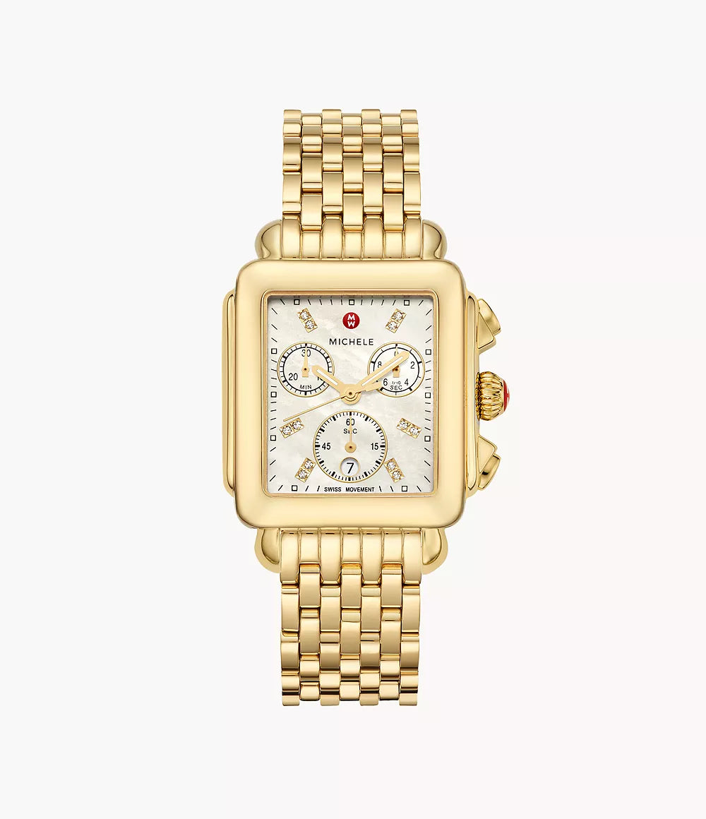 Deco 18k Gold Diamond Dial Watch MWW06A000780
