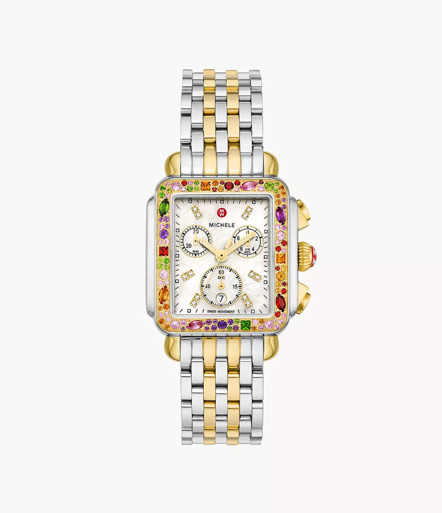 Deco Soirée Two-Tone 18K Gold-Plated Diamond Watch MWW06A000801
