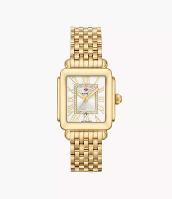 Deco Madison Mid 18K Gold Diamond Dial Watch MWW06G000014