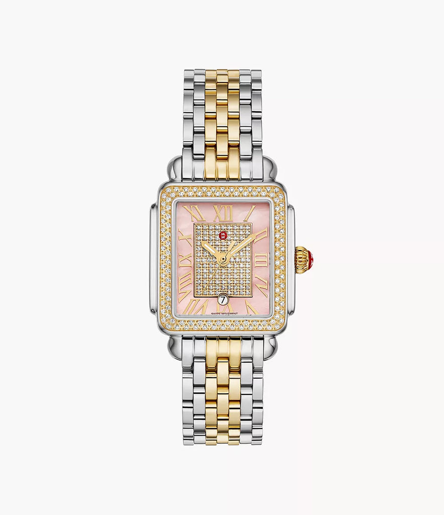 Limited Edition Deco Madison Mid Two-Tone 18K Gold-Plated Diamond Watch MWW06G000047