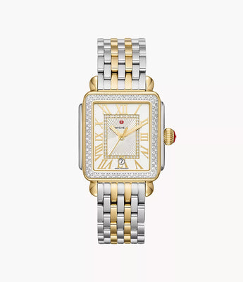 Deco Madison Diamond Two-Tone 18K Gold Diamond Dial Watch MWW06T000144