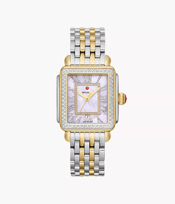 Deco Madison Two-Tone 18K Gold-Plated Diamond Watch MWW06T000248
