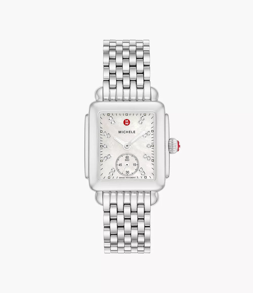 Deco Mid Stainless Diamond Dial Watch MWW06V000002