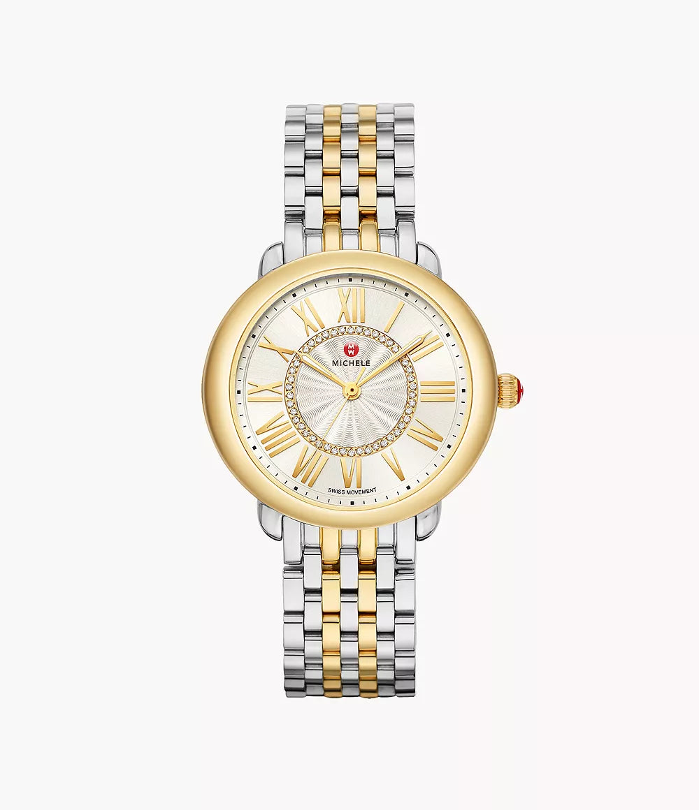 Serein Mid Two-Tone 18K Gold Diamond Dial Watch MWW21B000148