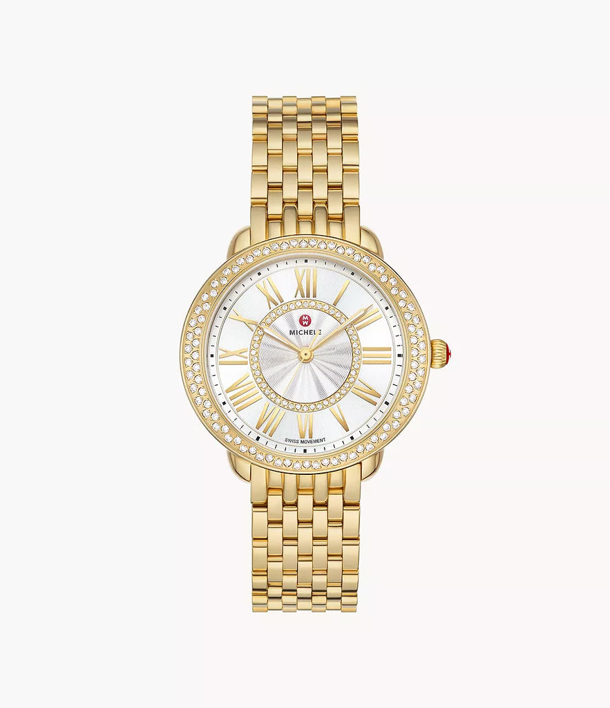 Serein Mid 18k Gold-Plated Diamond Watch MWW21B000161