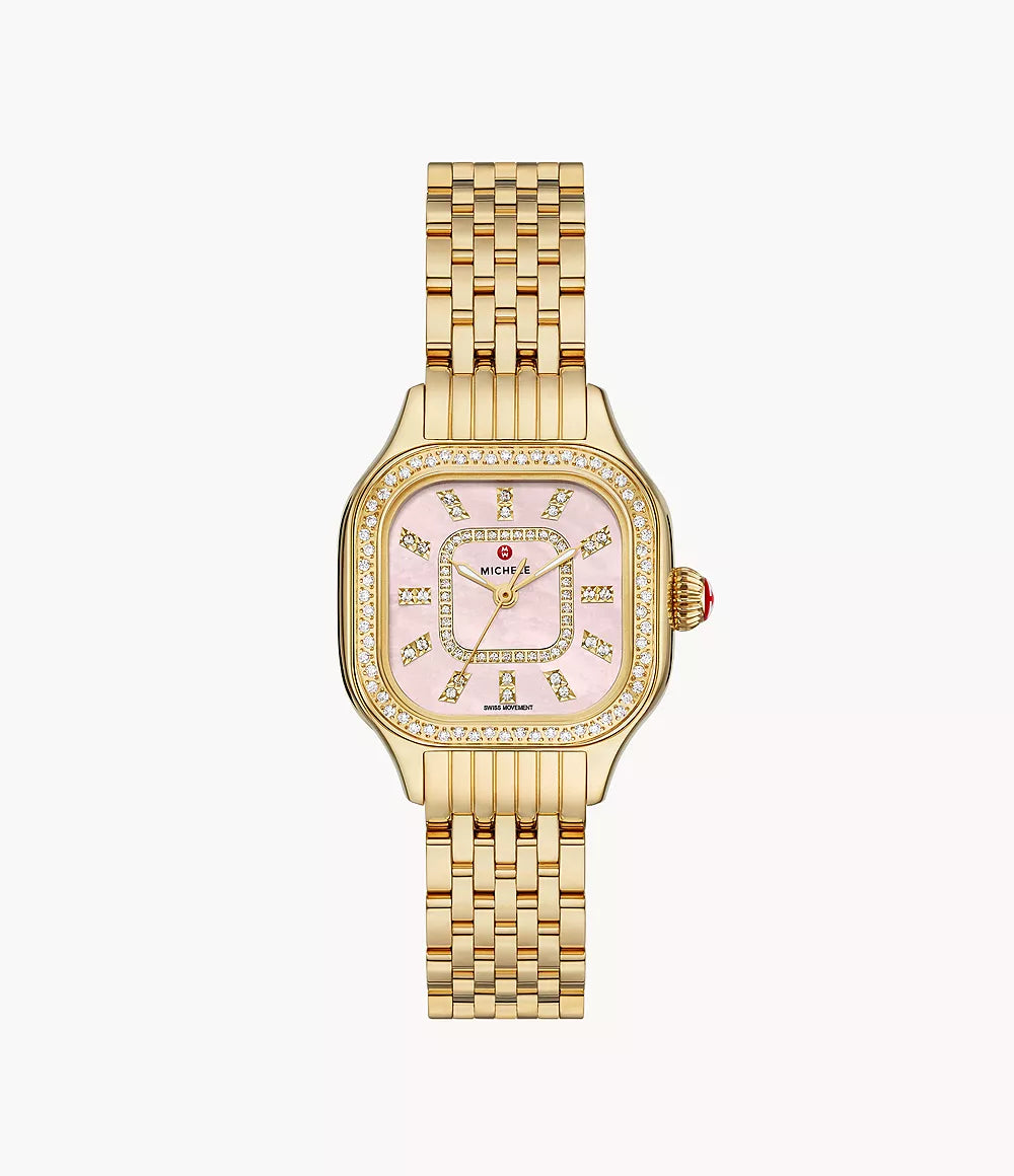 Meggie 18K Gold-Plated Diamond Watch MWW33B000007