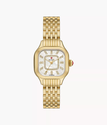 Meggie 18K Gold-Plated Diamond Dial Watch MWW33B000010