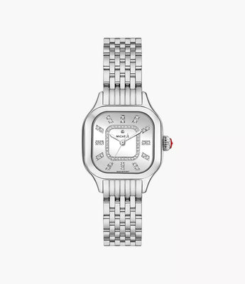 Meggie Stainless Steel Diamond Dial Watch MWW33B000012
