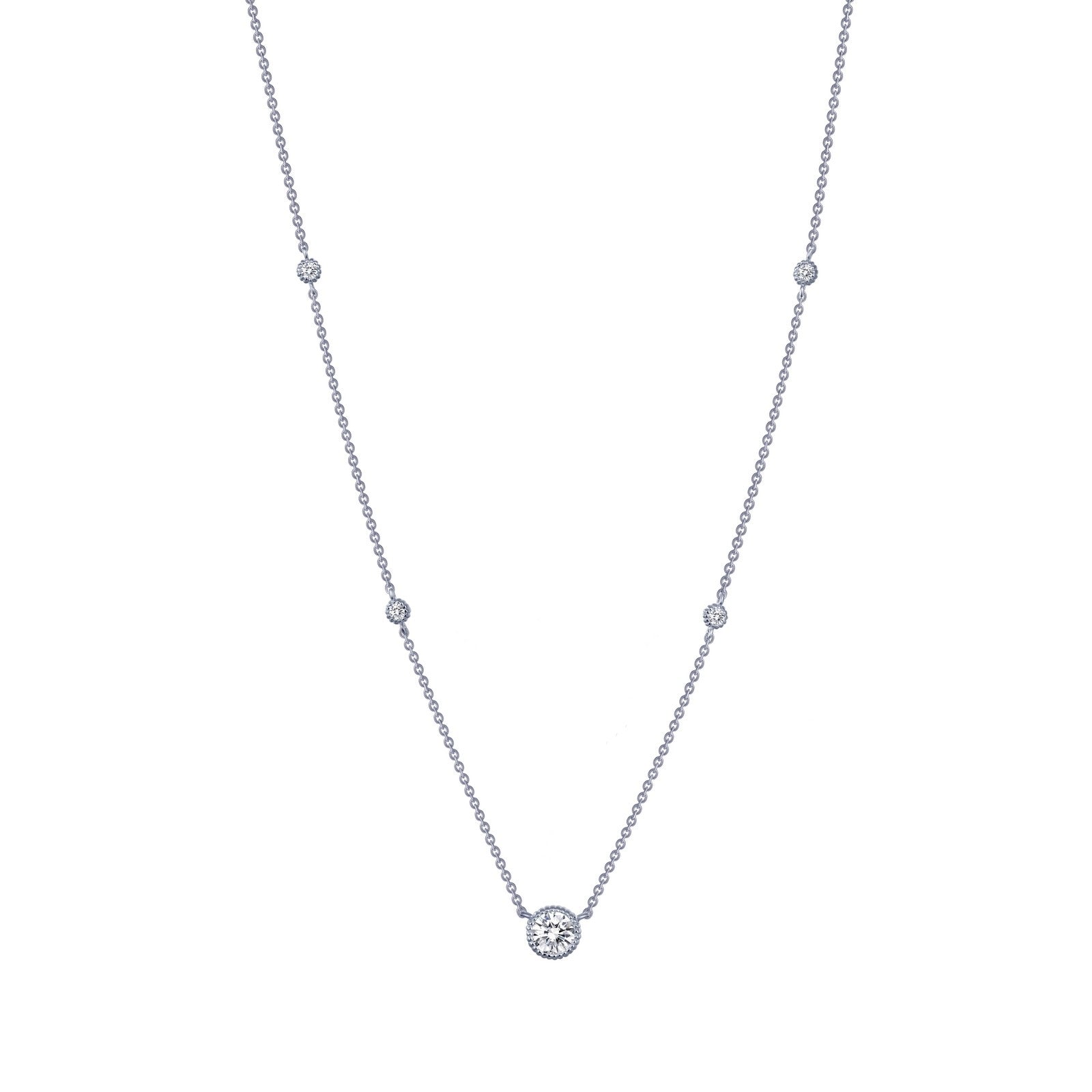 Lafonn Stackables Round Diamond Necklace N0039CLP18