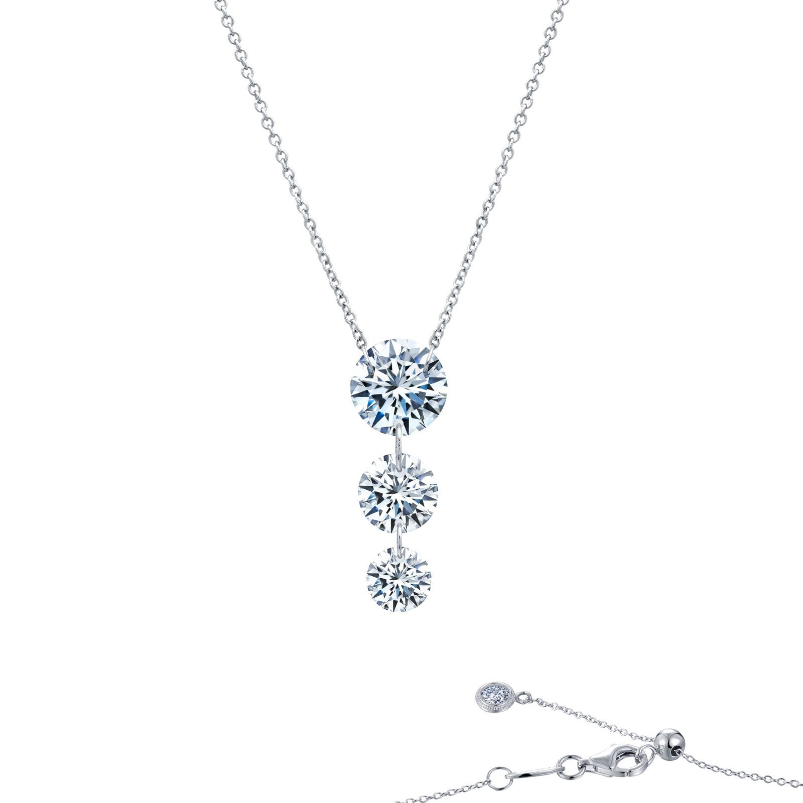 Lafonn Lassaire In Motion Round Diamond Necklace N0068CLP18