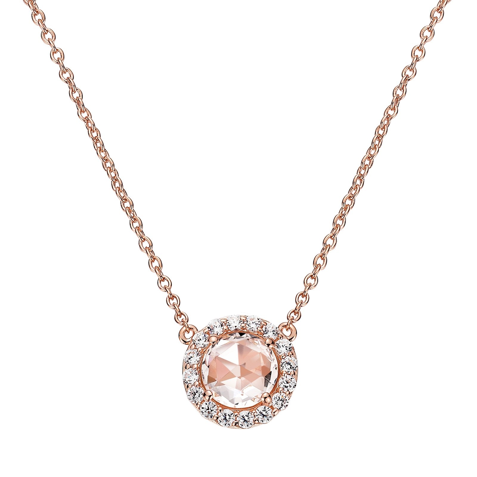 Lafonn Classic Round Morganite Necklace N0073MGR18