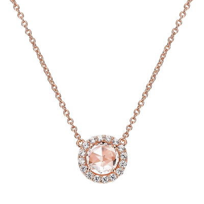 Lafonn Classic Round Morganite Necklace N0073MGR18