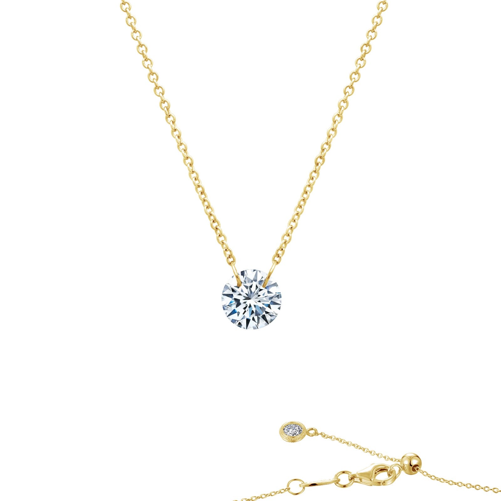 Lafonn Lassaire In Motion Round Diamond Necklace N0090CLG18