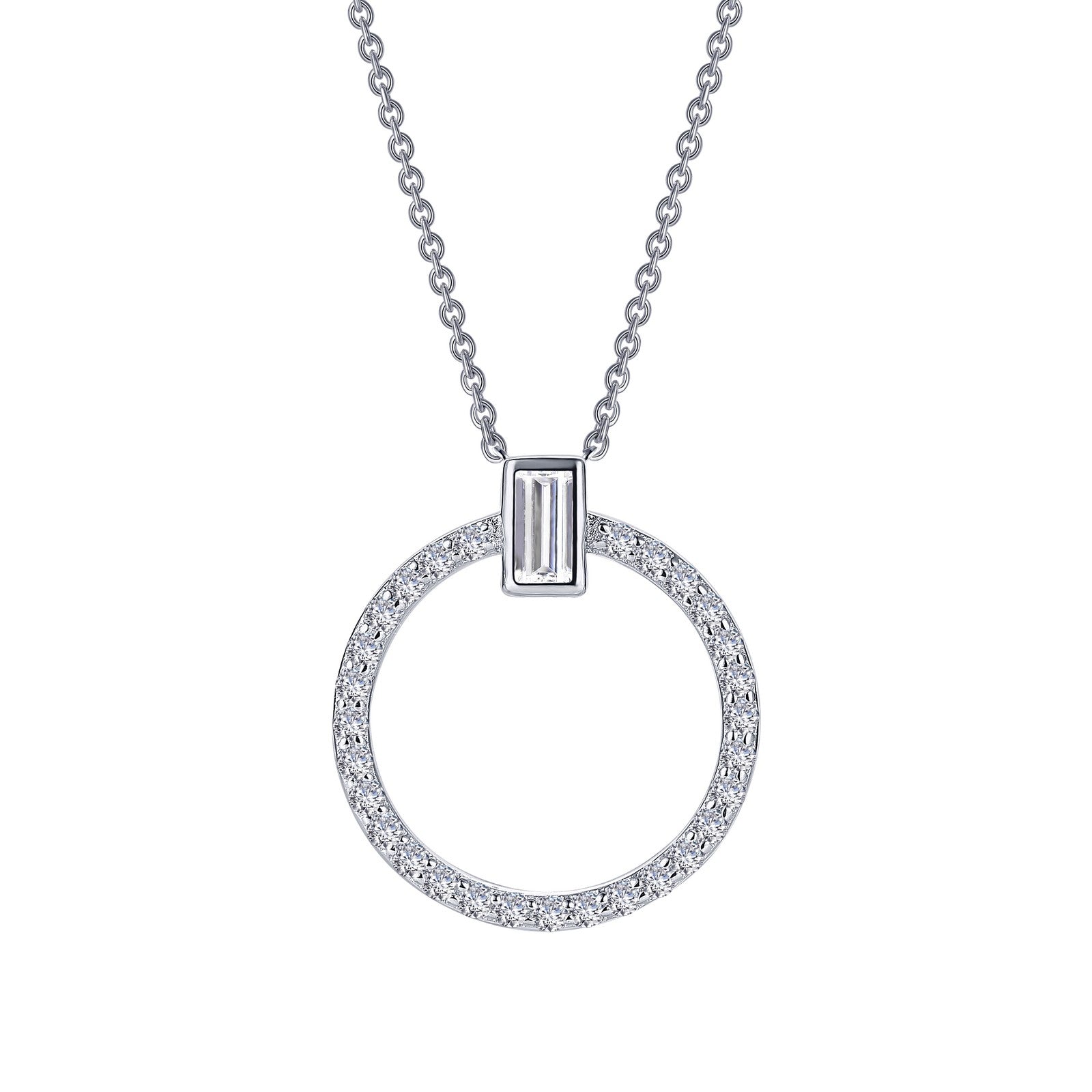 Lafonn Classic Baguette Diamond Necklace N0184CLP20