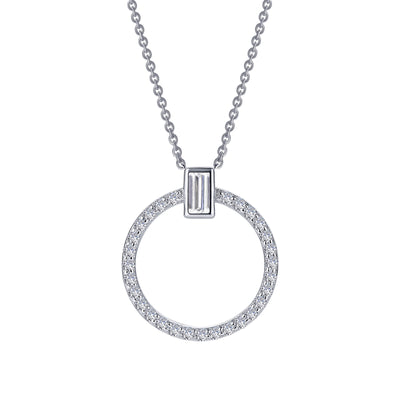 Lafonn Classic Baguette Diamond Necklace N0184CLP20