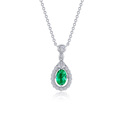 Lafonn Classic Emerald Necklace N0289CEP20