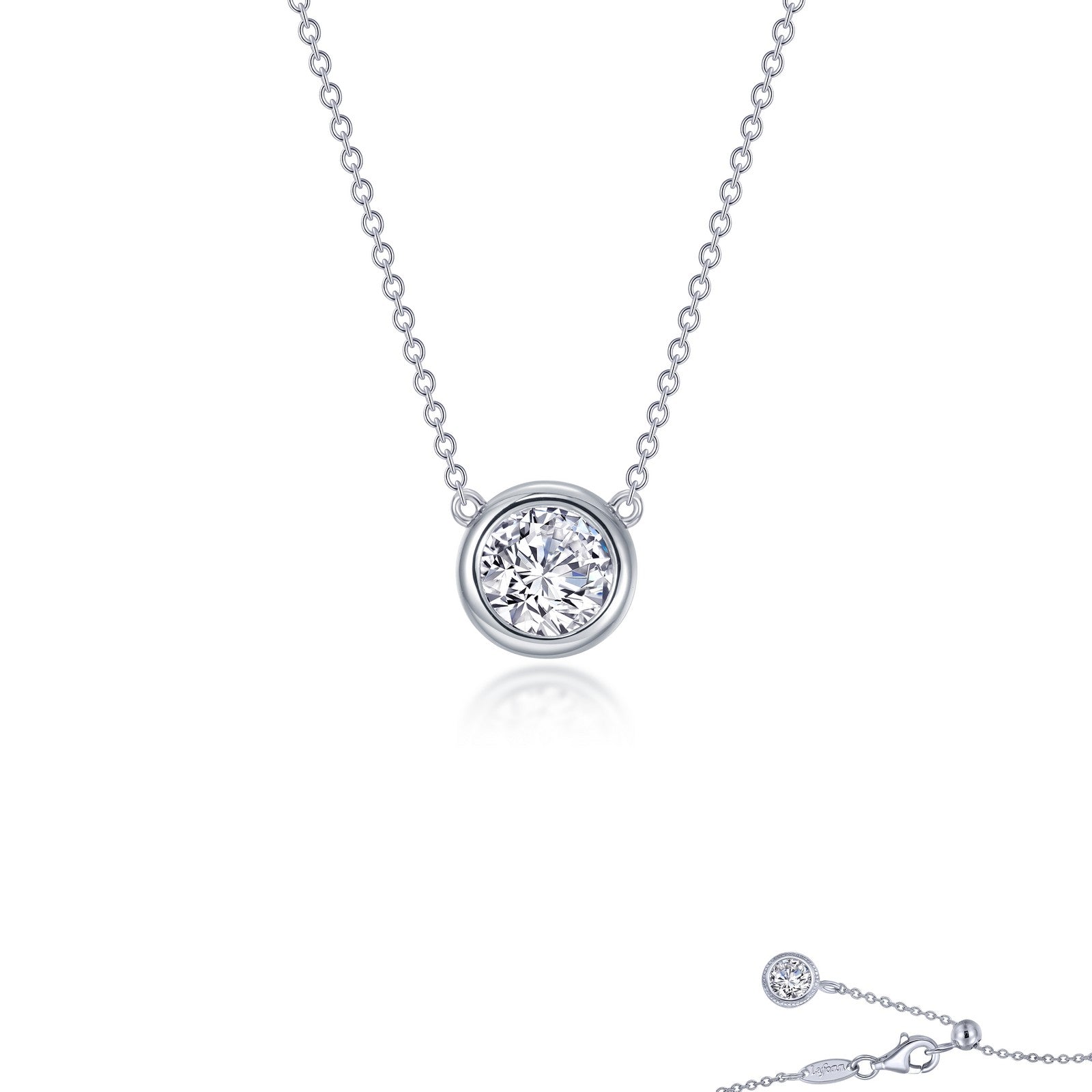 Lafonn Classic Round Diamond Necklace N0292CLP16