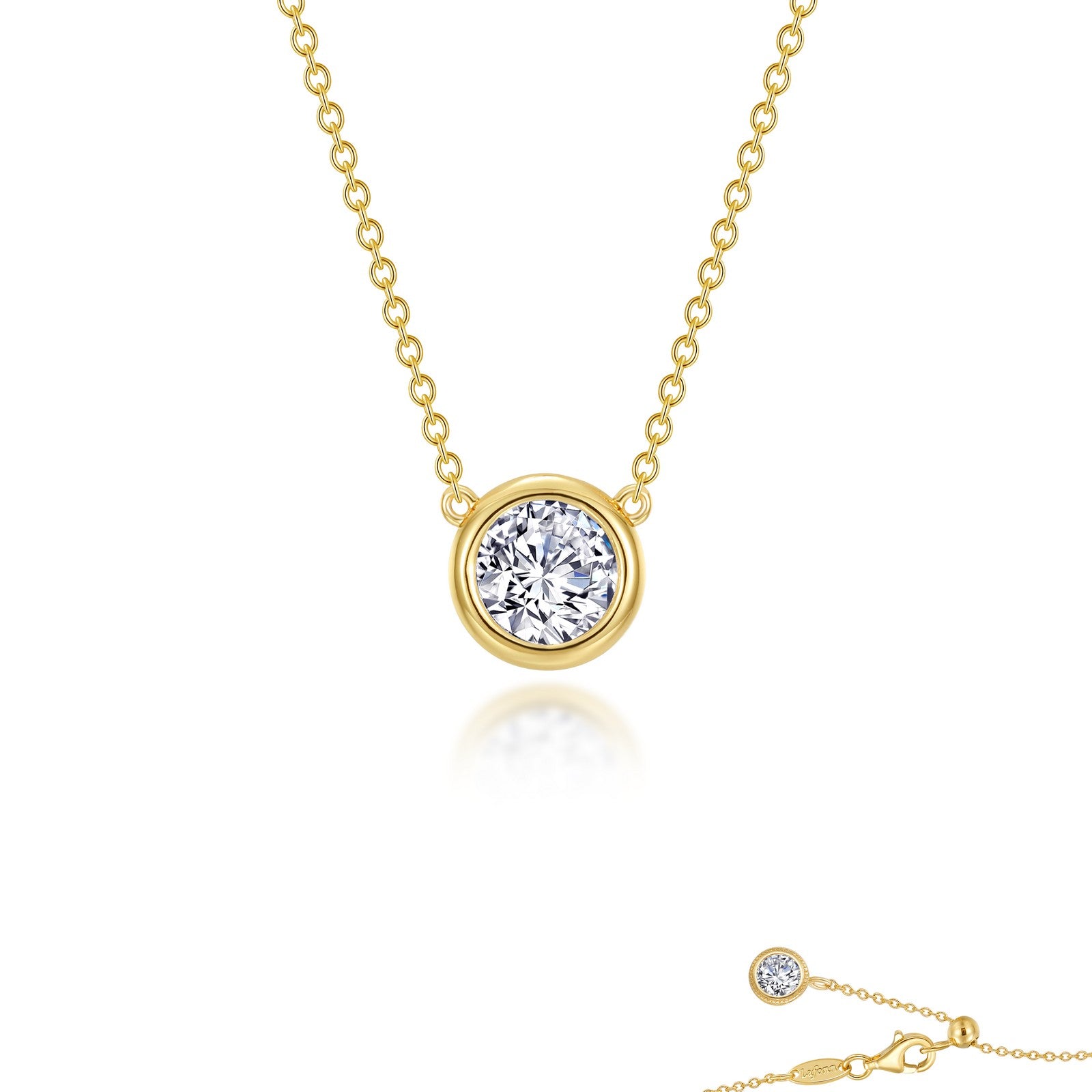Lafonn Classic Round Diamond Necklace N0293CLG16