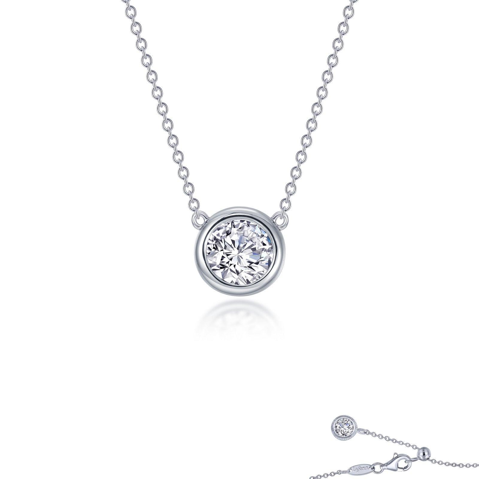 Lafonn Classic Round Diamond Necklace N0294CLP16