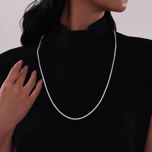 13.7 CTW 30-Inch Tennis Necklace N0317CLP30
